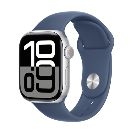 Apple Watch Series 10 | Smart watch | GPS (satellite) | Always-On Retina display | Waterproof | Silver|MWWA3ET/A