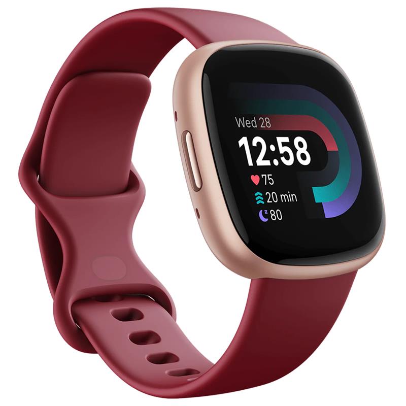 Išmanusis laikrodis Fitbit Versa 4, Beetroot/Copper, FB523RGRD