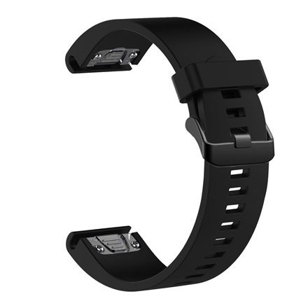 Fixed | Silicone Strap for Garmin QuickFit 20mm | Black|FIXSST-QF20MM-BK