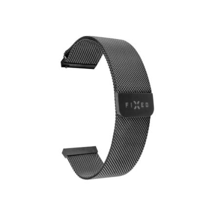 Fixed | Mesh Strap with Quick Release 20mm for Smartwatch | Black|FIXMEST-20MM-BK