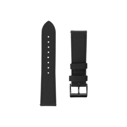 Fixed | Leather Strap with Quick Release 22mm for Smartwatch | Black|FIXLST-22MM-BK