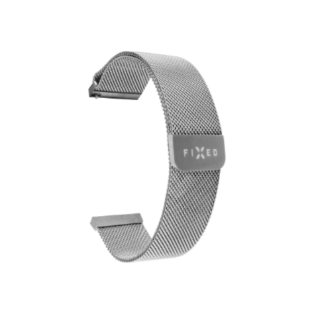 Fixed | Mesh Strap with Quick Release 22mm for Smartwatch | Silver|FIXMEST-22MM-SL