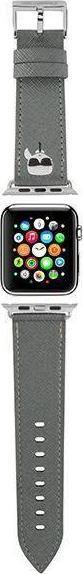 Karl Lagerfeld Karl Lagerfeld KLAWMOKHG Apple Watch 38/40/41mm silver/silver strap Saffiano Karl