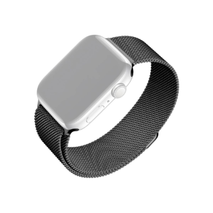 Fixed | Mesh Strap for Apple Watch 42/44/45/46/49mm | Watch loop | Black|FIXMEST-434-BK