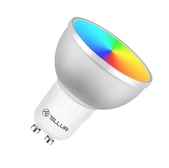 Tellur WiFi LED Smart Bulb GU10, 5W, white/warm/RGB, dimmer