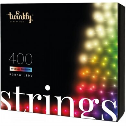 Twinkly Strings Smart LED Lights 400 RGBW (Multicolor + White), 32m