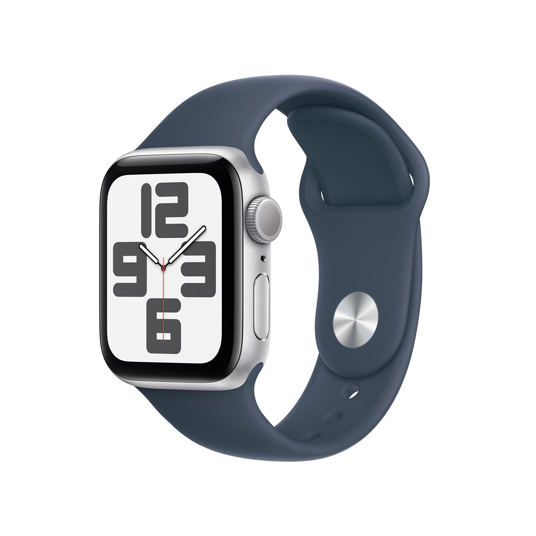 Išmanusis laikrodis Apple Watch SE GPS 40mm Silver Alumin. Case/Storm Blue Sport Band - M/L