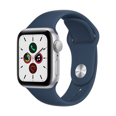 Išmanusis laikrodis APPLE Watch SE GPS, 40mm Silver Aluminium Case with Abyss Blue Sport Band