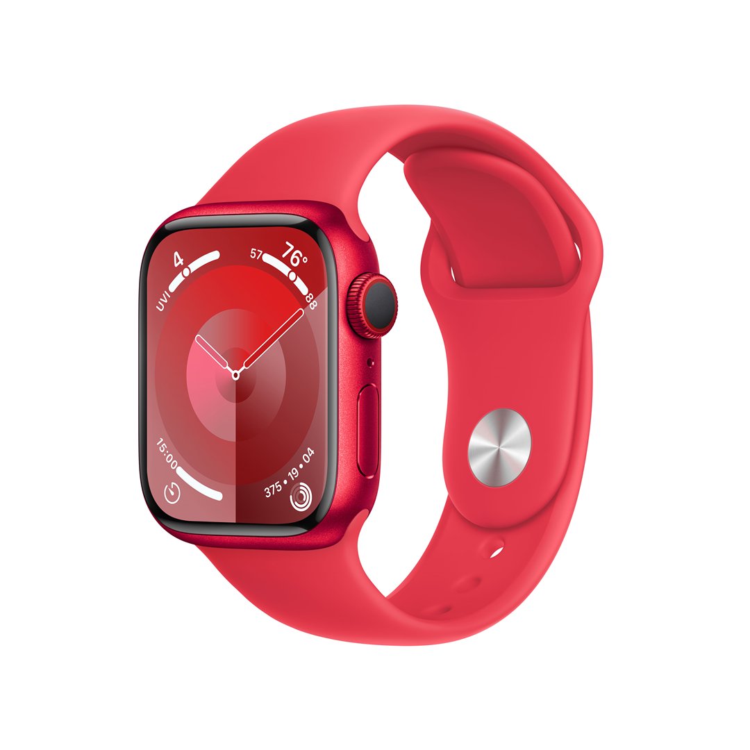 Išmanusis laikrodis APPLE Watch 9 GPS+Cell 41mm (PRODUCT)RED Alum. Case/(PRODUCT)RED Sport Band-M/L