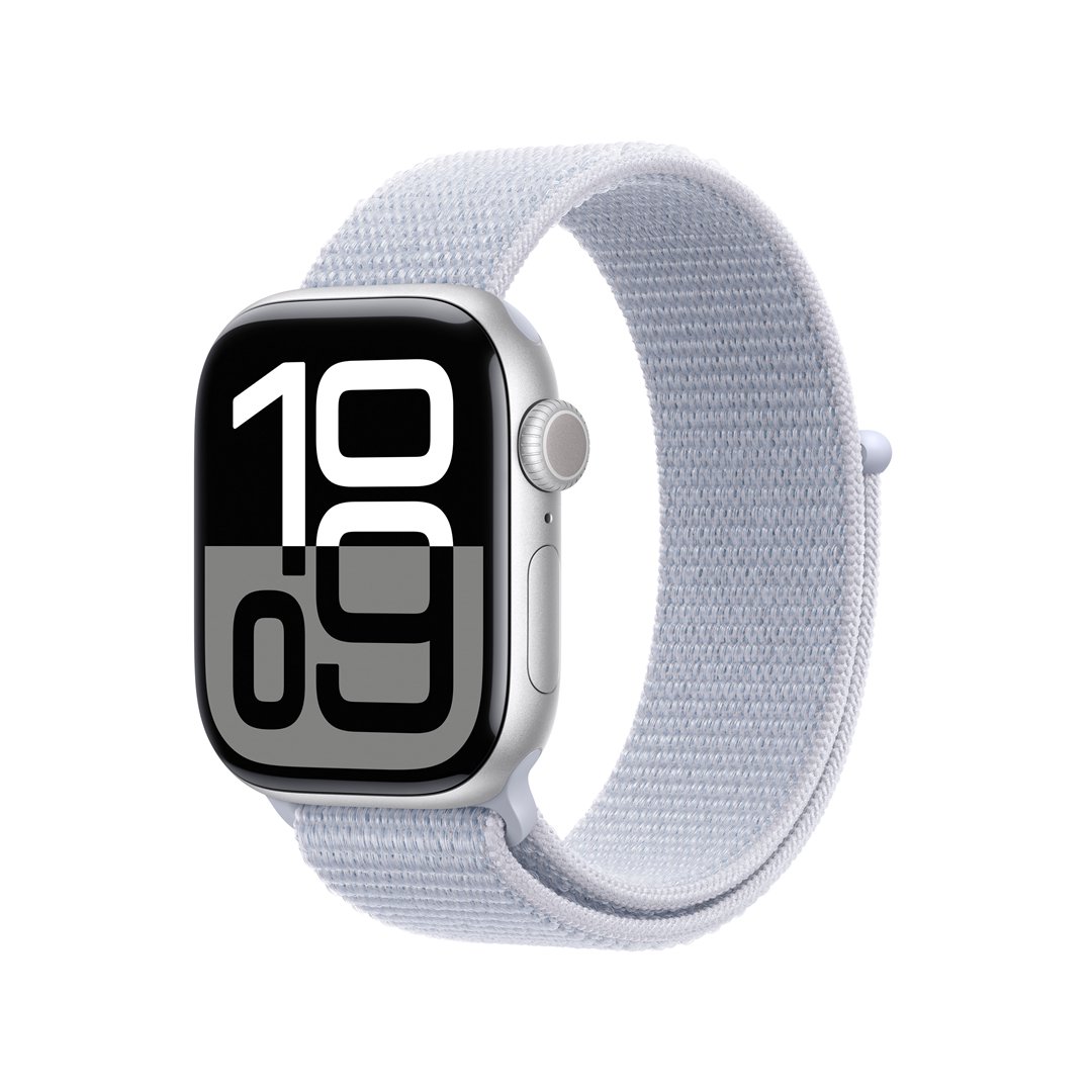 Išmanusis laikrodis Apple Watch 10 GPS 42mm Silver Aluminium Case with Blue Cloud Sport Loop