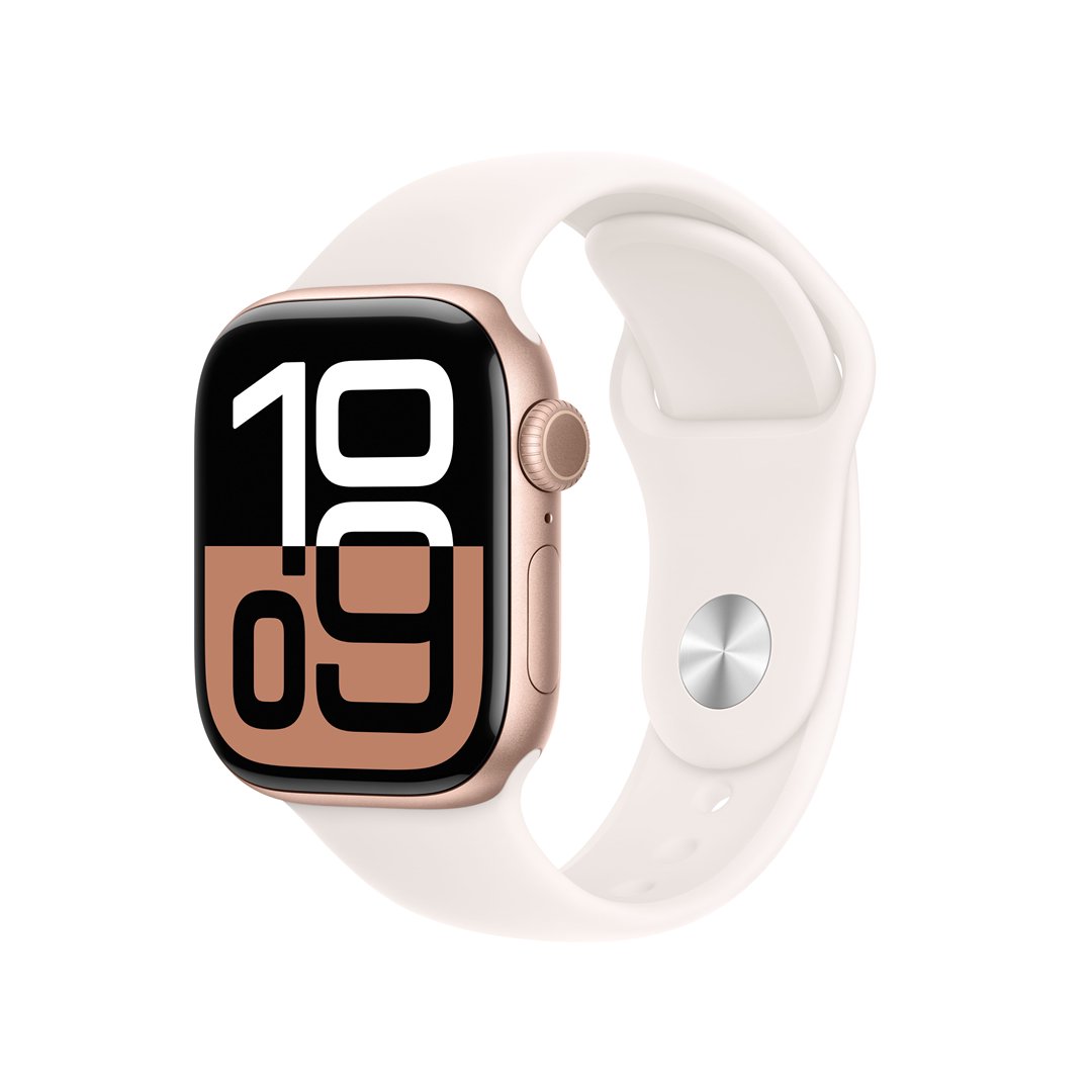 Išmanusis laikrodis Apple Watch 10 GPS 42mm Rose Gold Aluminium Case with Light Blush Sport Band M/L