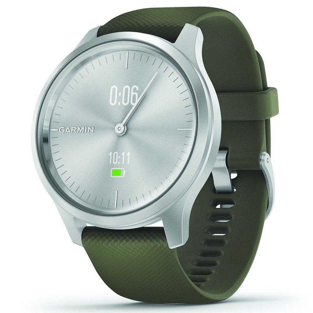 Sportinis laikrodis GARMIN Vivomove Style Silver/Moss Green