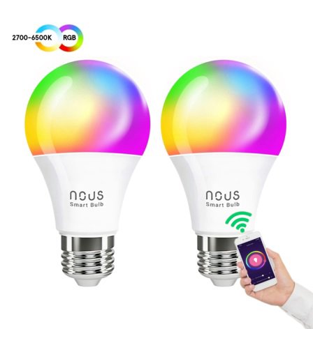 Lemputė LED E27, 230V, 9W, 810lm, 2700K - 6500K, RGB, išmanioji Wi-Fi, valdoma programėle