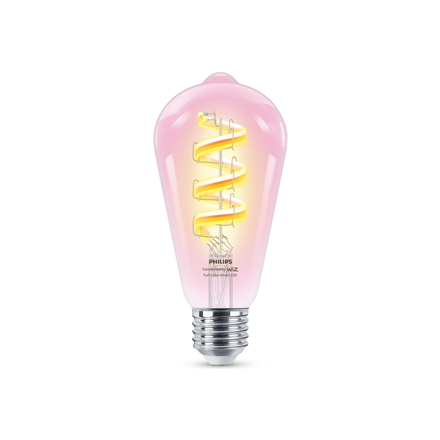 WiZ  Philips Smart WiFi Filament Clear ST64 RGB  E27  6.3 W  Full colour