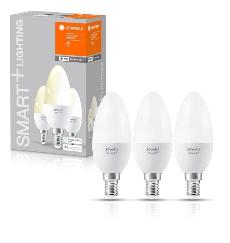 Išmaniosios lemputės 3vnt. Ledvance SMART+, šilta balta, LED, E14, 5W, 470 lm