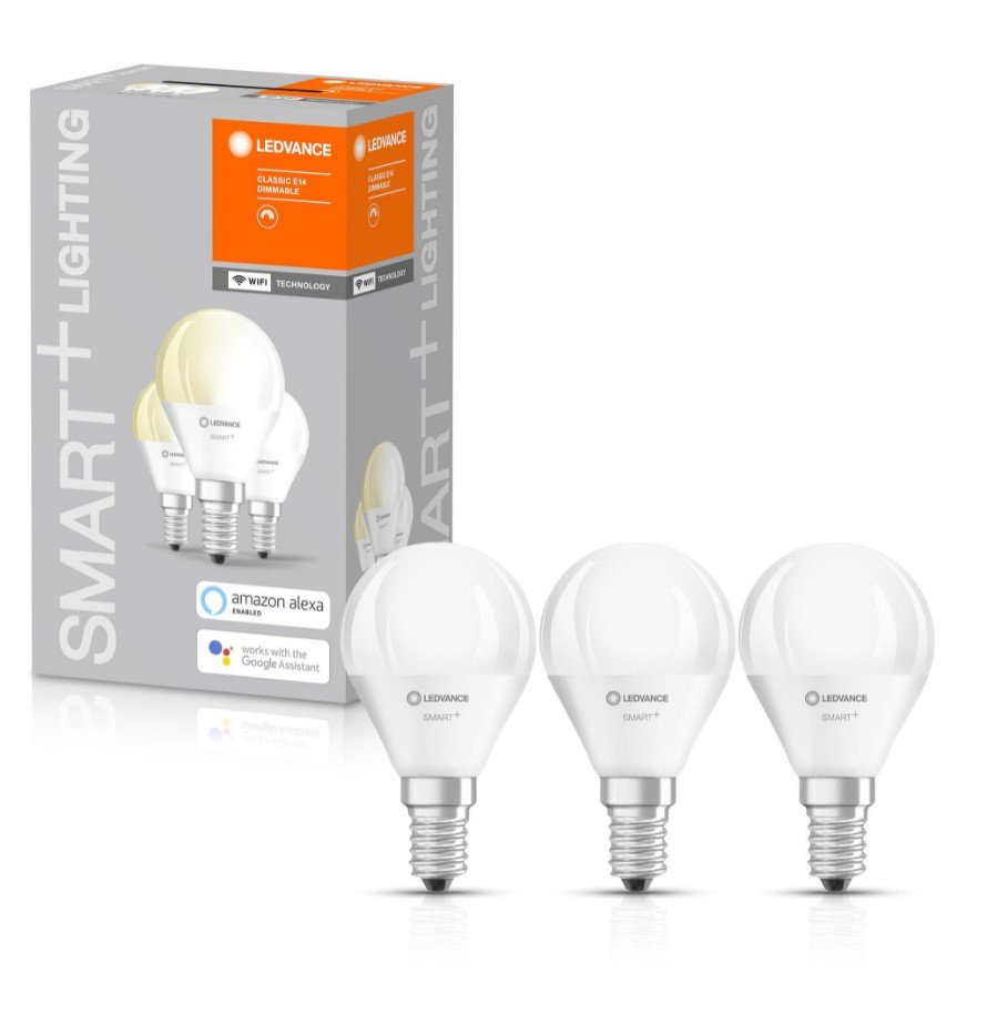 Išmaniosios lemputės 3vnt. Ledvance SMART+, šilta balta, LED, E14, 5W, 470 lm