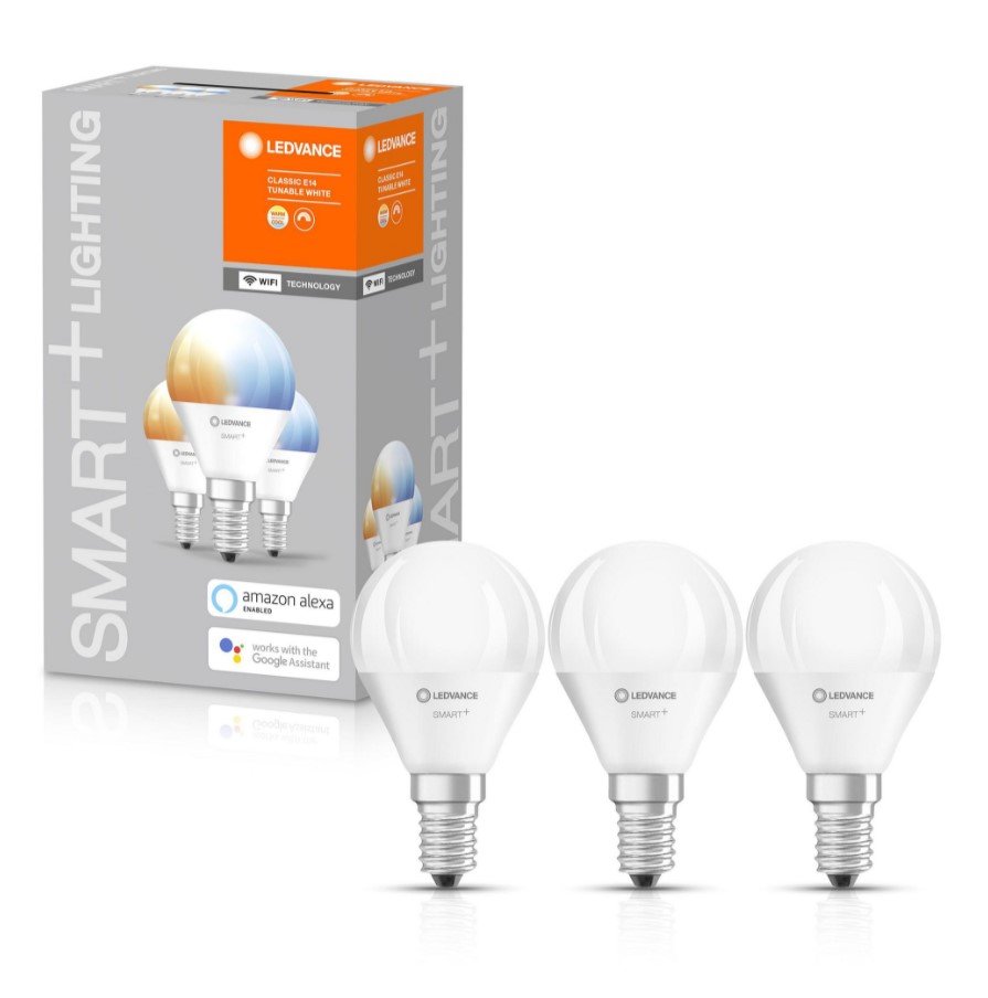 Išmaniosios lemputės 3vnt. Ledvance SMART+ reguliuojama balta, LED, E14, 5W, 470 lm
