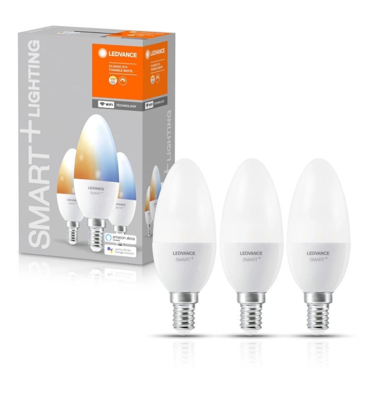 Išmaniosios lemputės 3vnt. Ledvance SMART+, reguliuojama balta, LED, E14, 5W, 470 lm