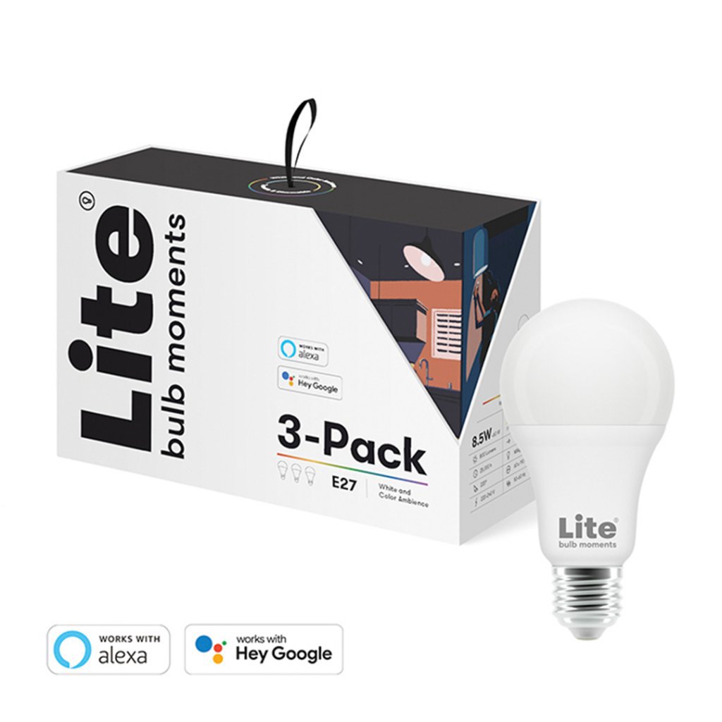 Lite bulb moments white & color ambience (RGB) E27 bulb - 3-Pack