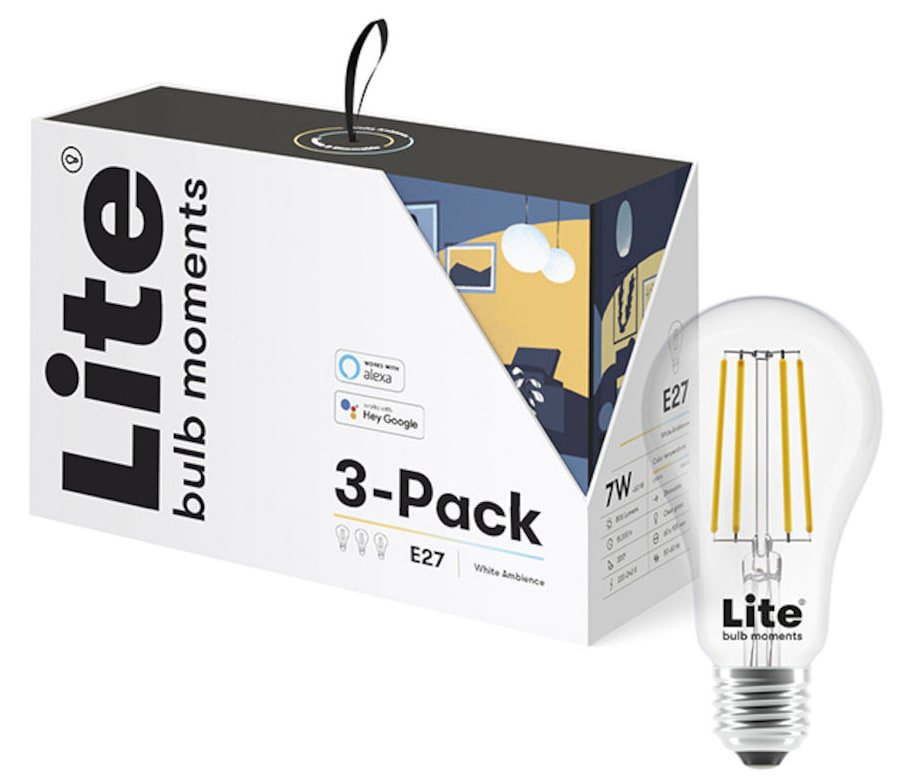 Lite bulb moments white ambience E27 filament bulb - 3-Pack