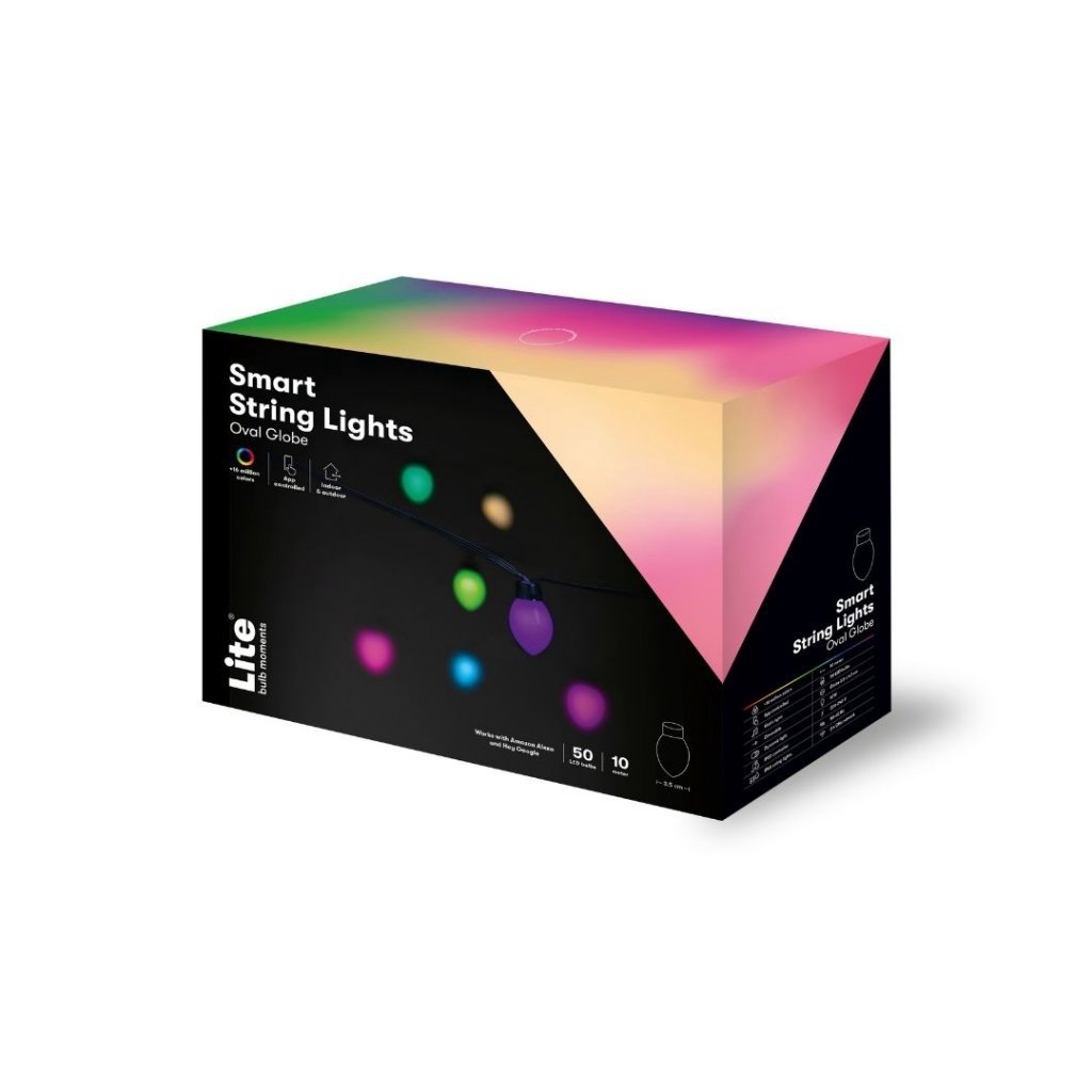 Lite bulb moments Smart Light Chain - Globe Cone