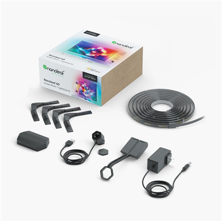 Televizoriaus ekrano veidrodis + šviesos juostelių NANOLEAF rinkinys