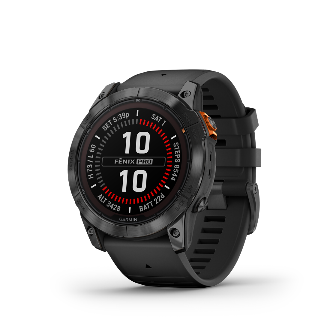 Sportinis laikrodis GARMIN Fenix 7X Pro Solar, Slate Gray Stl w/Black Bnd