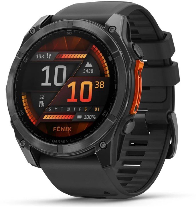 Sportinis laikrodis GARMIN Fenix 8, 51mm Amoled, Slate Gray Stl w/Black Bnd