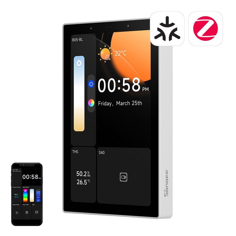 "WiFi-Bluetooth-ZigBee Matter" valdymo pultas SONOFF NSPanel Pro 120 (baltas)