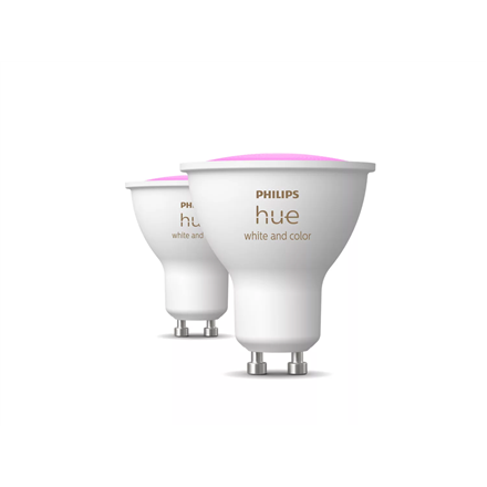 Išmanioji elektros lemputė Philips Hue Smart Spotlight, 2pcs pack  GU10  4.2 W  Warm to cool whit