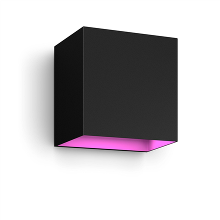 Išmanusis foninis apšvietimas Philips Hue WCA Resonate Outdoor Downward Wall Lantern, Black  8 W