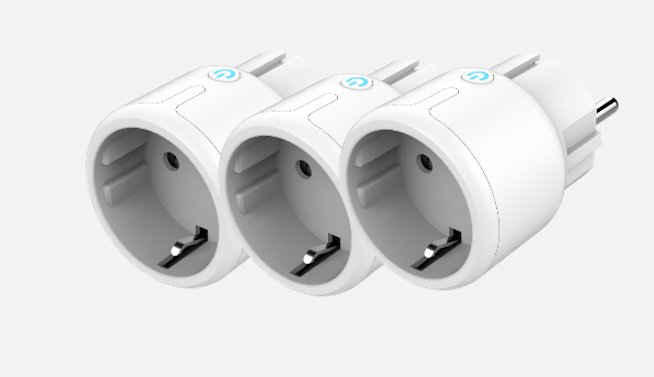 Perėjimas DELTACO SMART HOME LED indikatorius, WiFi 2.4GHz, 1xCEE 7/3, 10A, 3 vnt. / SH-P01M-3P