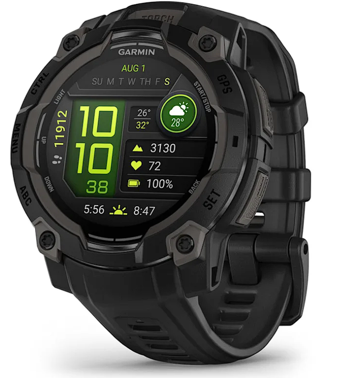 Sportinis laikrodis GARMIN Instinct 3, 47mm, AMOLED, Black/Black Band