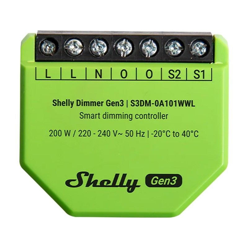 "Shelly Dimmer Gen3" "WiFi" šviesos reguliatorius