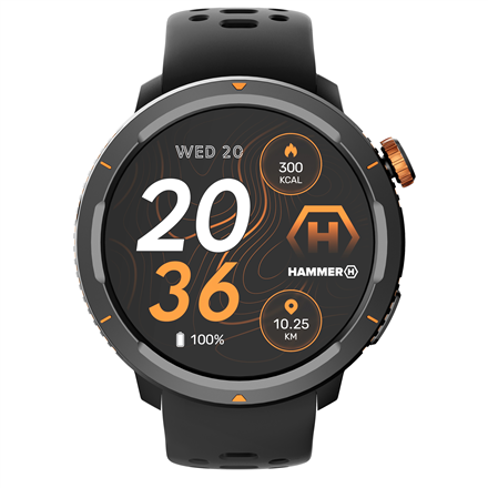 Išmanusis laikrodis Hammer Watch 2 Lite  Smart watch  AMOLED  1.43"  Waterproof  Black