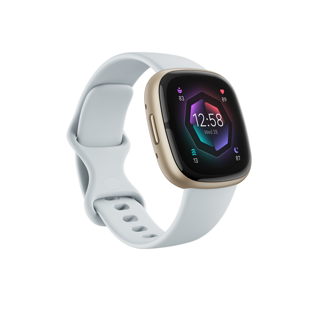 Išmanusis laikrodis FITBIT Sense 2, Blue Mist/Soft Gold