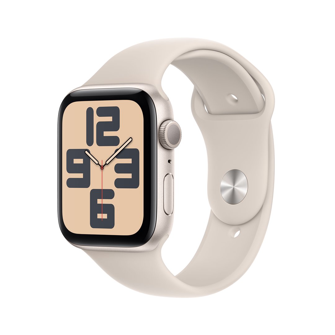 Išmanusis laikrodis Apple Watch SE GPS 44mm Starlight Alumin. Case/Starlight Sport Band - M/L