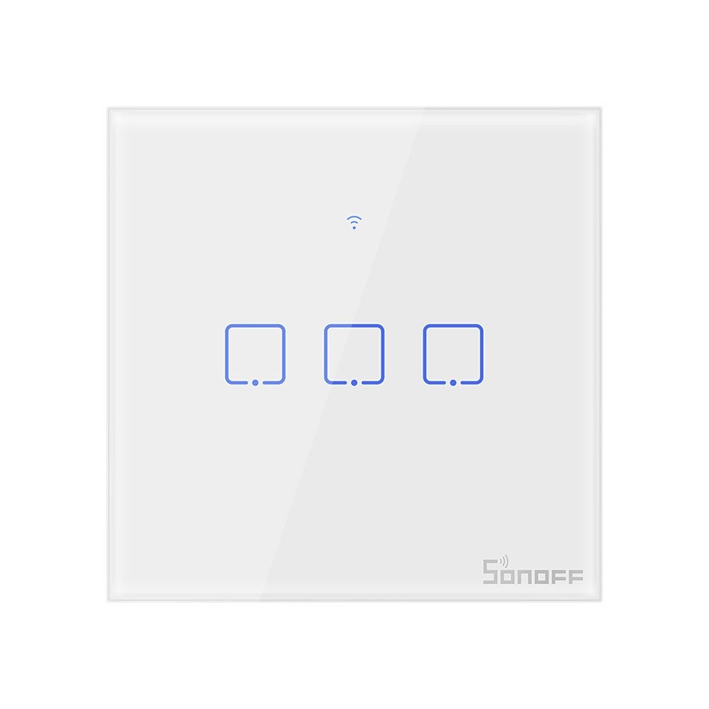 Išmanusis jungiklis WiFi + RF 433 Sonoff T1 EU TX (3 kanalų)