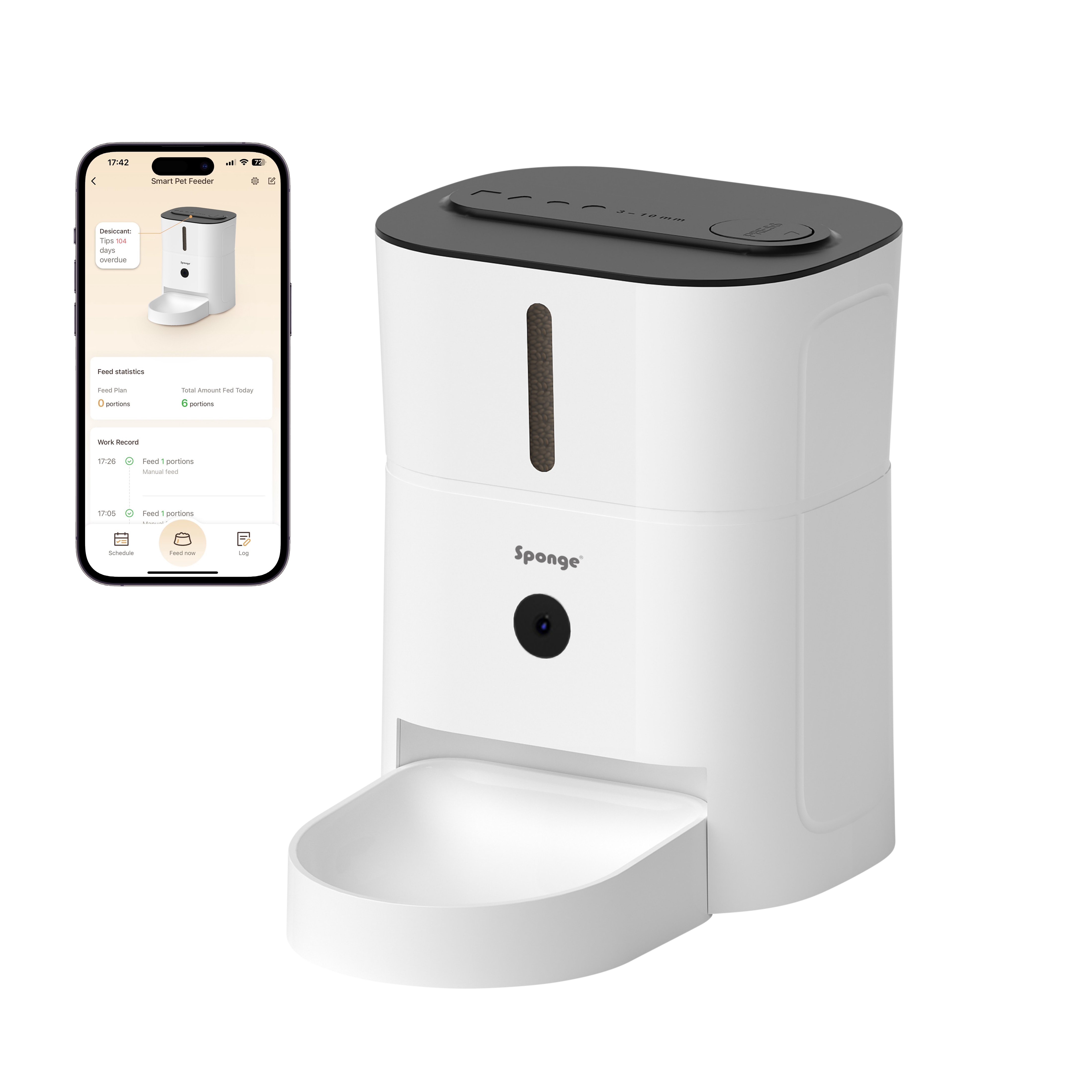 Sponge Automatic Pet Feeder Smart Camera