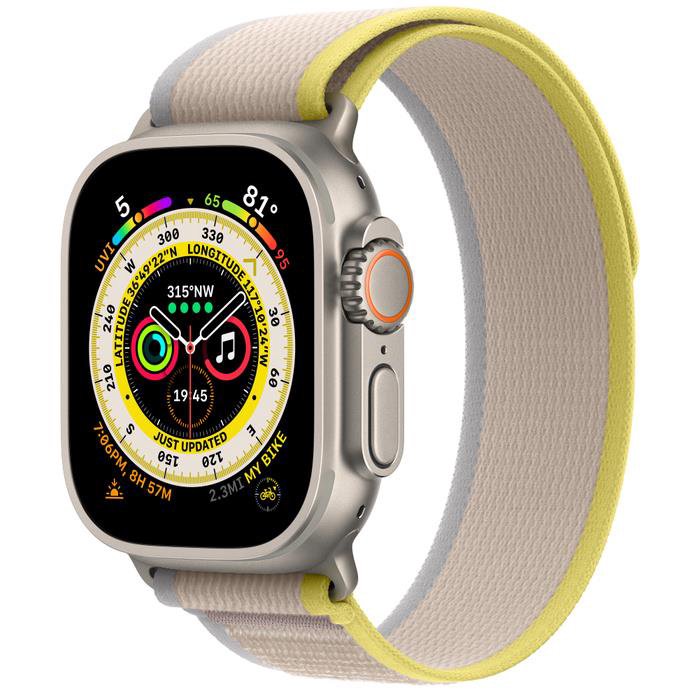 Apple Watch Ultra GPS + Cellular 49mm Trail Loop M/L, yellow/beige (MQFU3EL/A)
