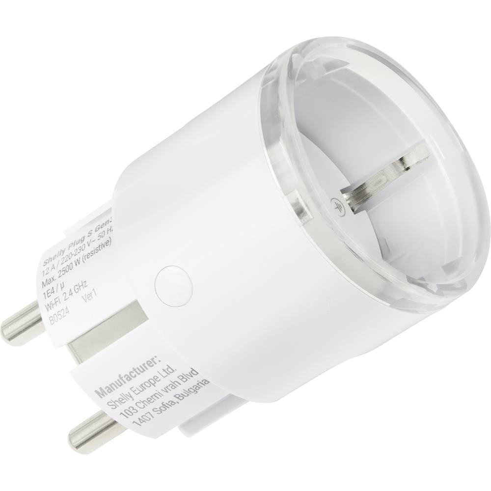 Shelly Plug S Gen3 išmanusis kištukas su el. sąnaudų matavimu Matter, Wifi, Bluetooth