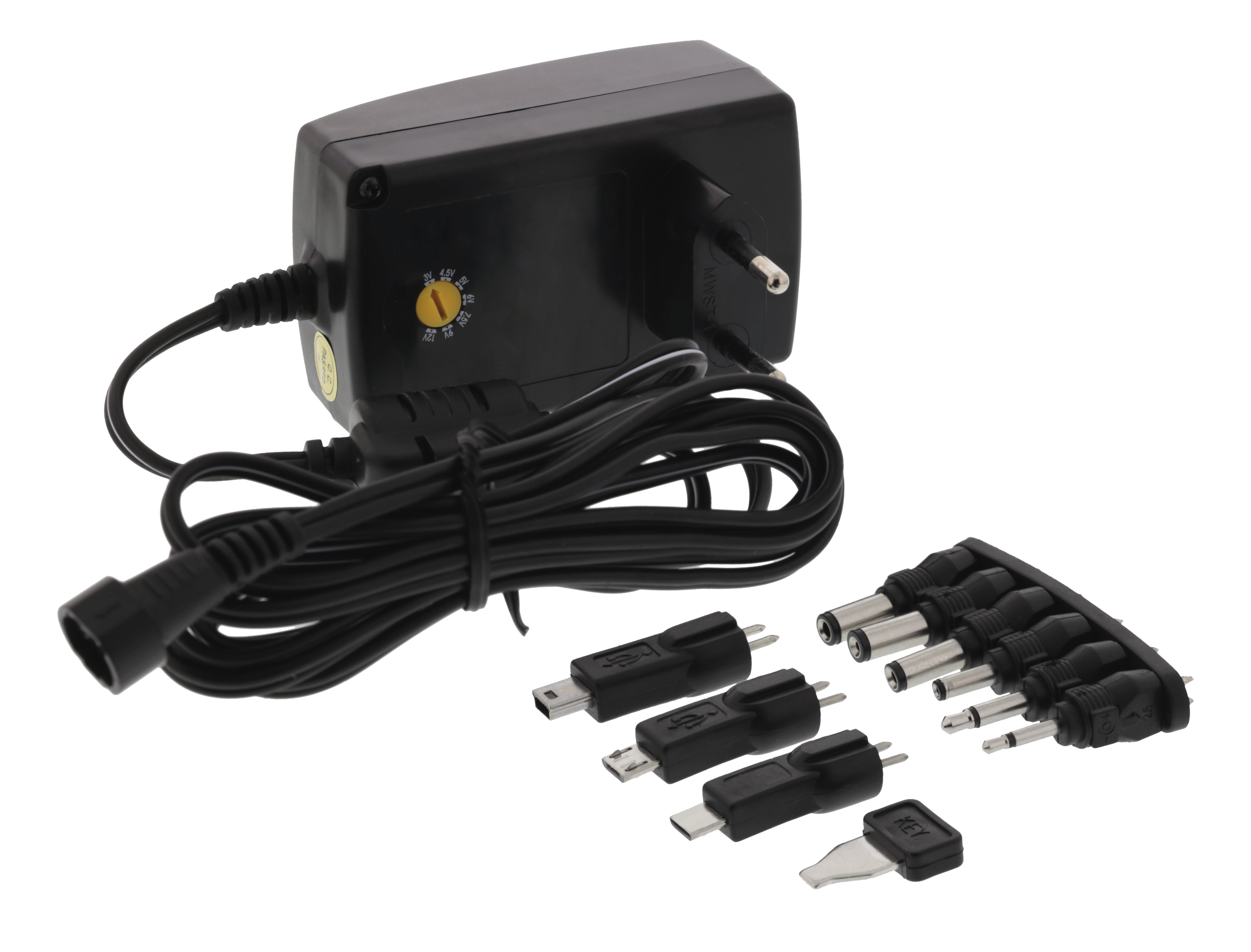 AC/DC adapteris NORDIC QUALITY, 3-12V, 6.7-27W, 2250mAh / MW3IP25GS / 222992