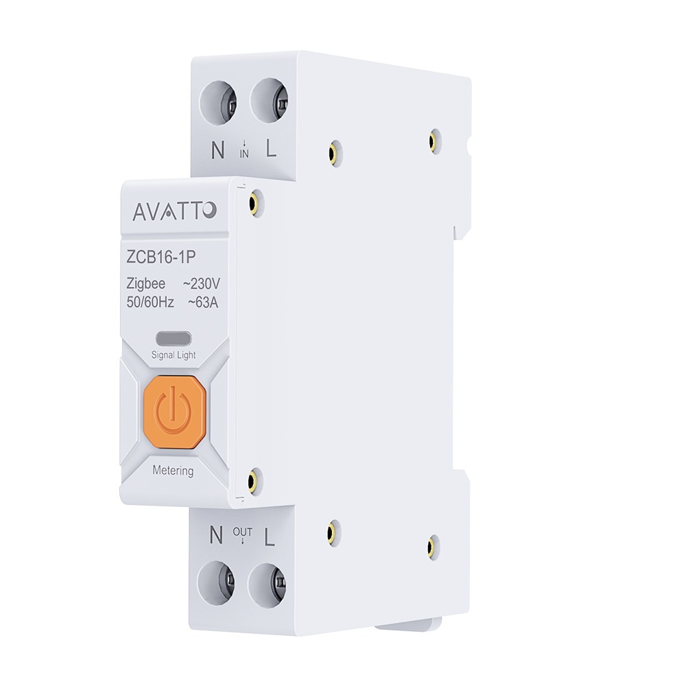 Išmani relė DIN bėgeliui 230Vac, 16A, ZigBee TUYA, su energijos matavimo funkcija
