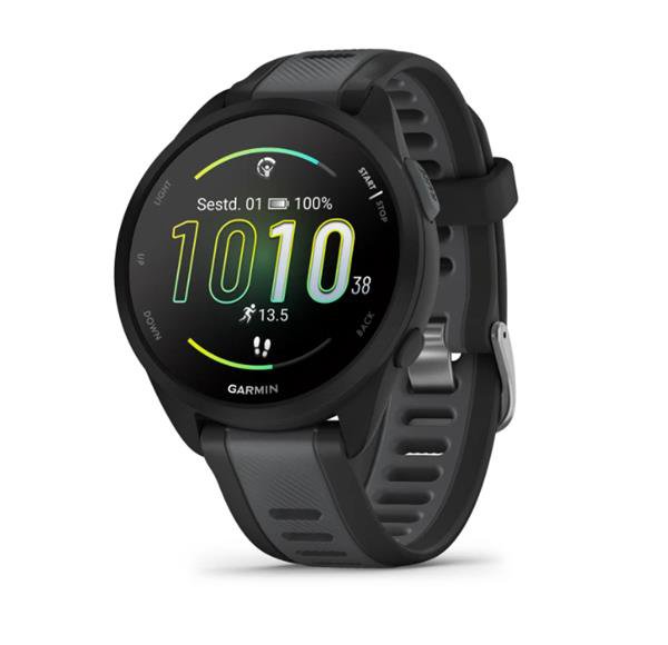 Išmanusis laikrodis Garmin Forerunner 165 Music juodas/šviesiai pilkas