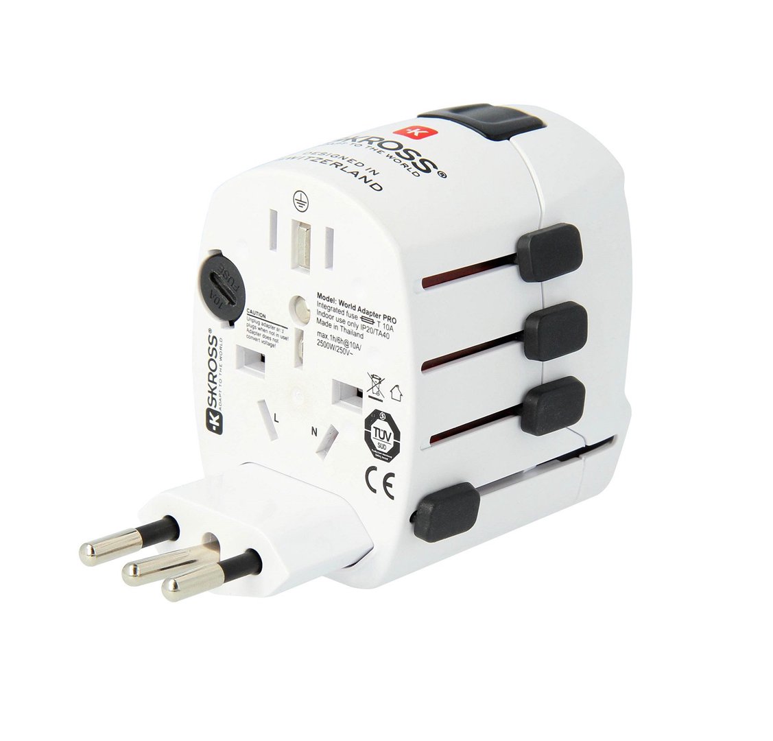 Adapteris SKROSS 250V 7A PRO, kištukai AU/CN/UK/US/IT