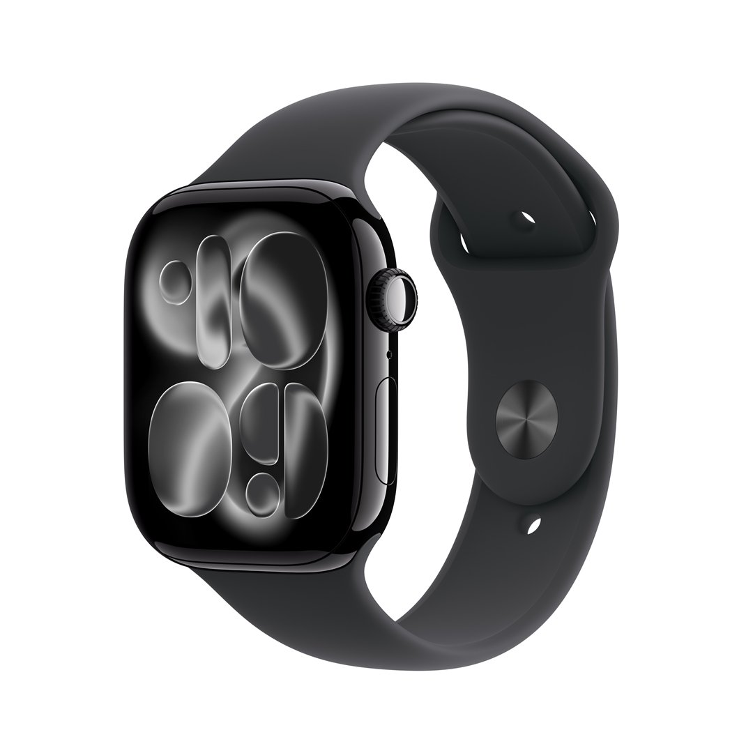 Išmanusis laikrodis Apple Watch 11 GPS+Cell 42mm Jet Black Aluminium Case/Black Sport Band - M/L