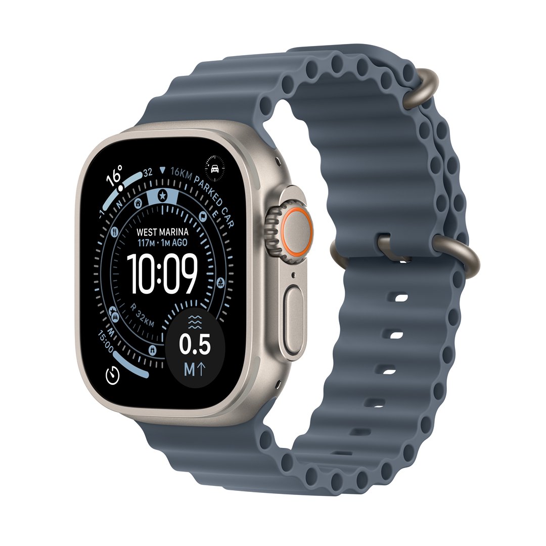 Išmanusis laikrodis Apple Watch Ultra 3 GPS+Cell 49mm Natural Titanium Case /Anchor Blue Ocean Band