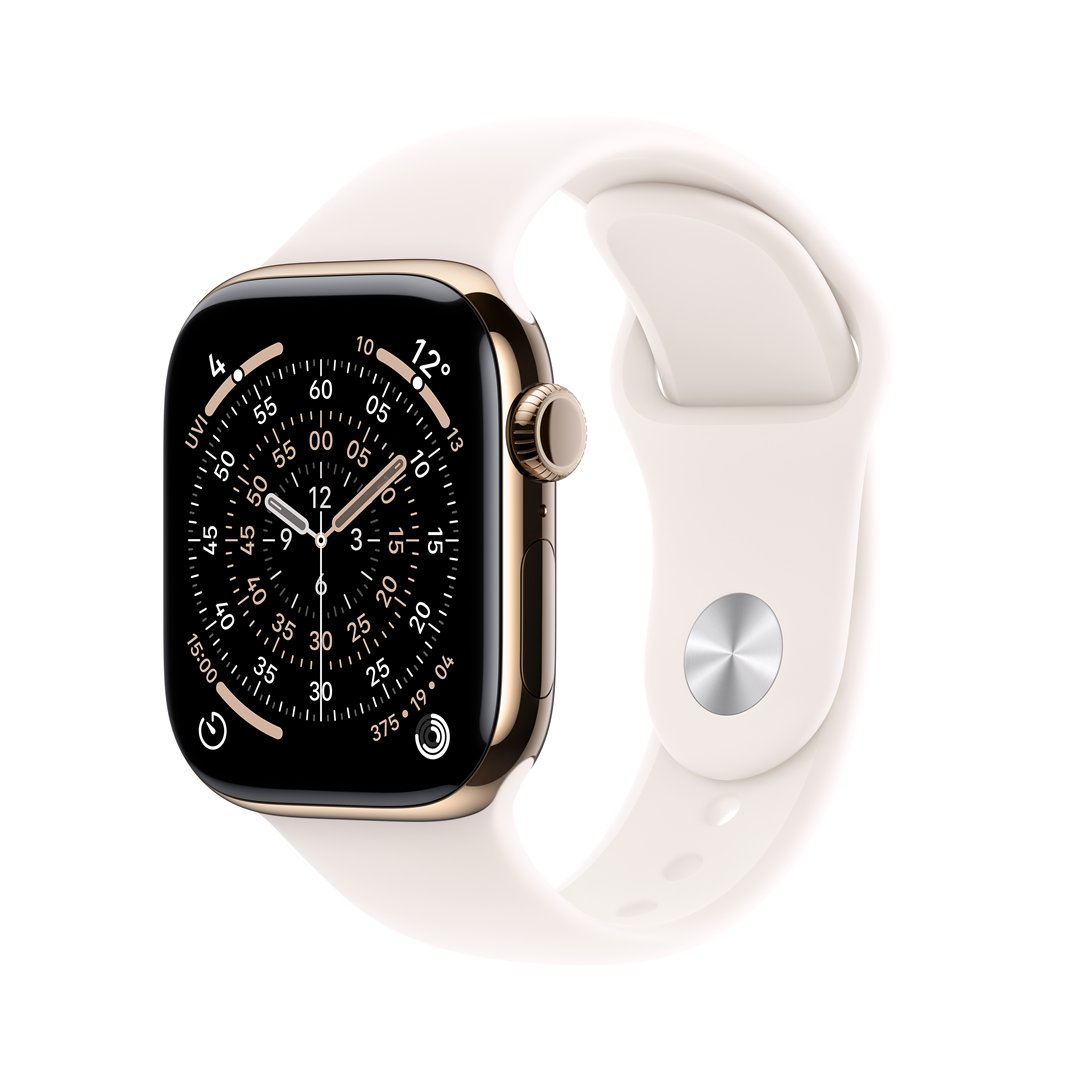 Išmanusis laikrodis Apple Watch 11 GPS+Cell 42mm Gold Titanium Case/Light Blush Sport Band - M/L