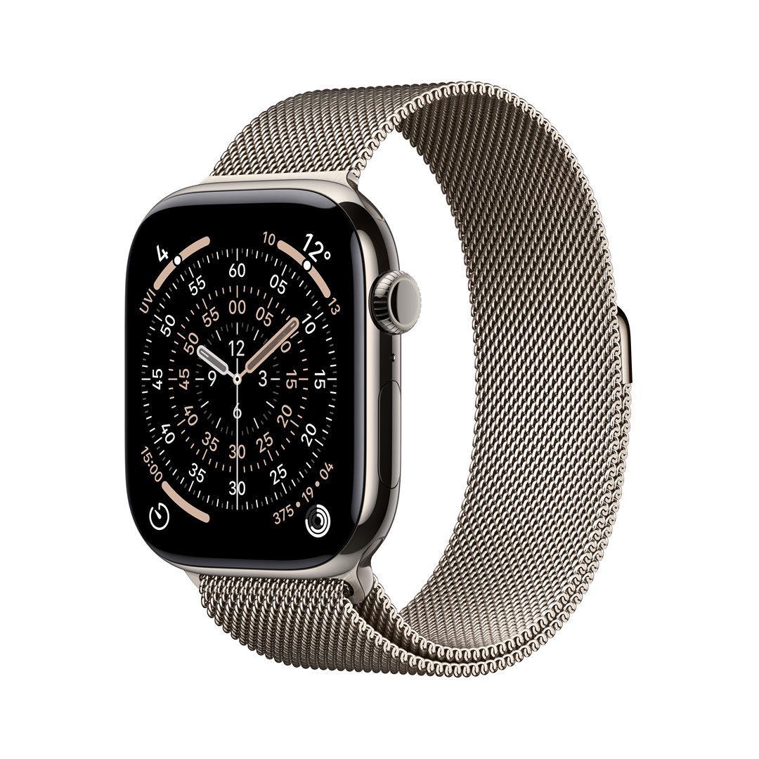 Išmanusis laikrodis Apple Watch 11 GPS+Cell 46mm Natural Titanium Case/Natural Milanese Loop - M/L