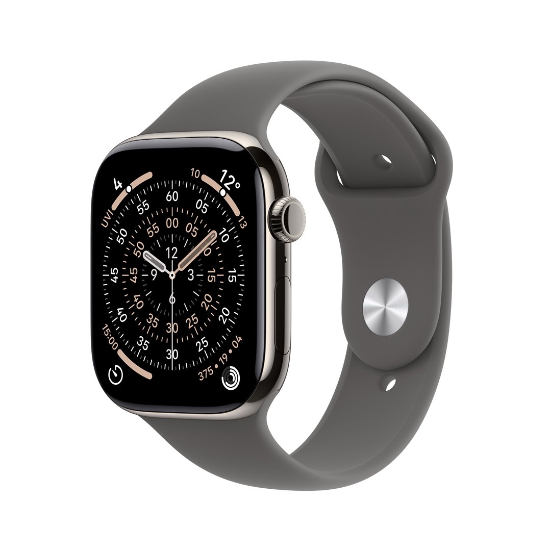 Išmanusis laikrodis Apple Watch 11 GPS+Cell 46mm Natural Titanium Case/Stone Grey Sport Band - M/L